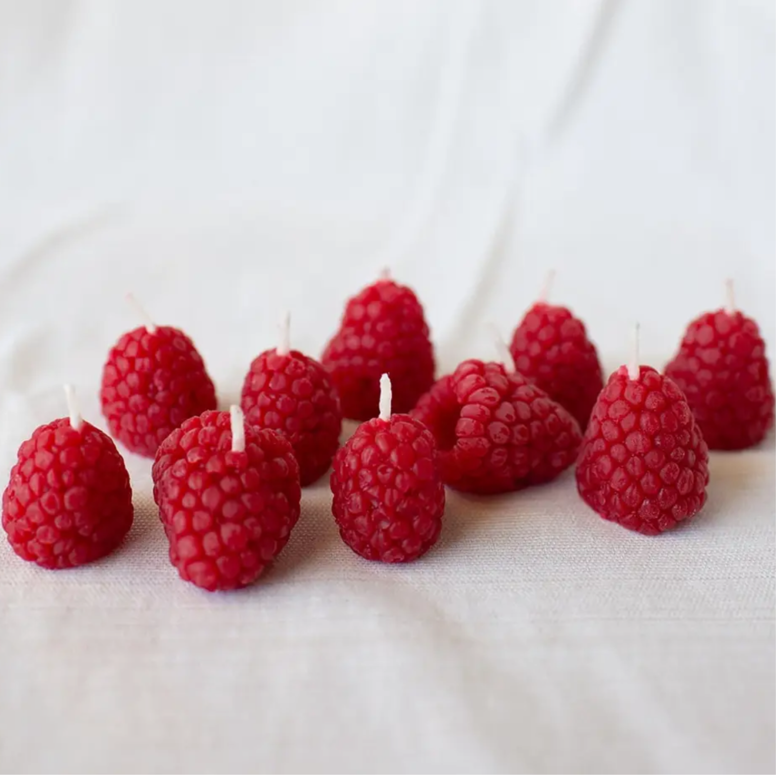 Beeswax raspberry birthday candles