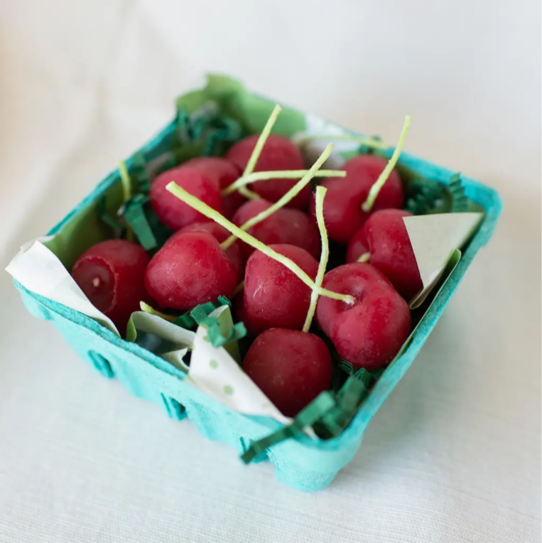 Beeswax cherry birthday candles